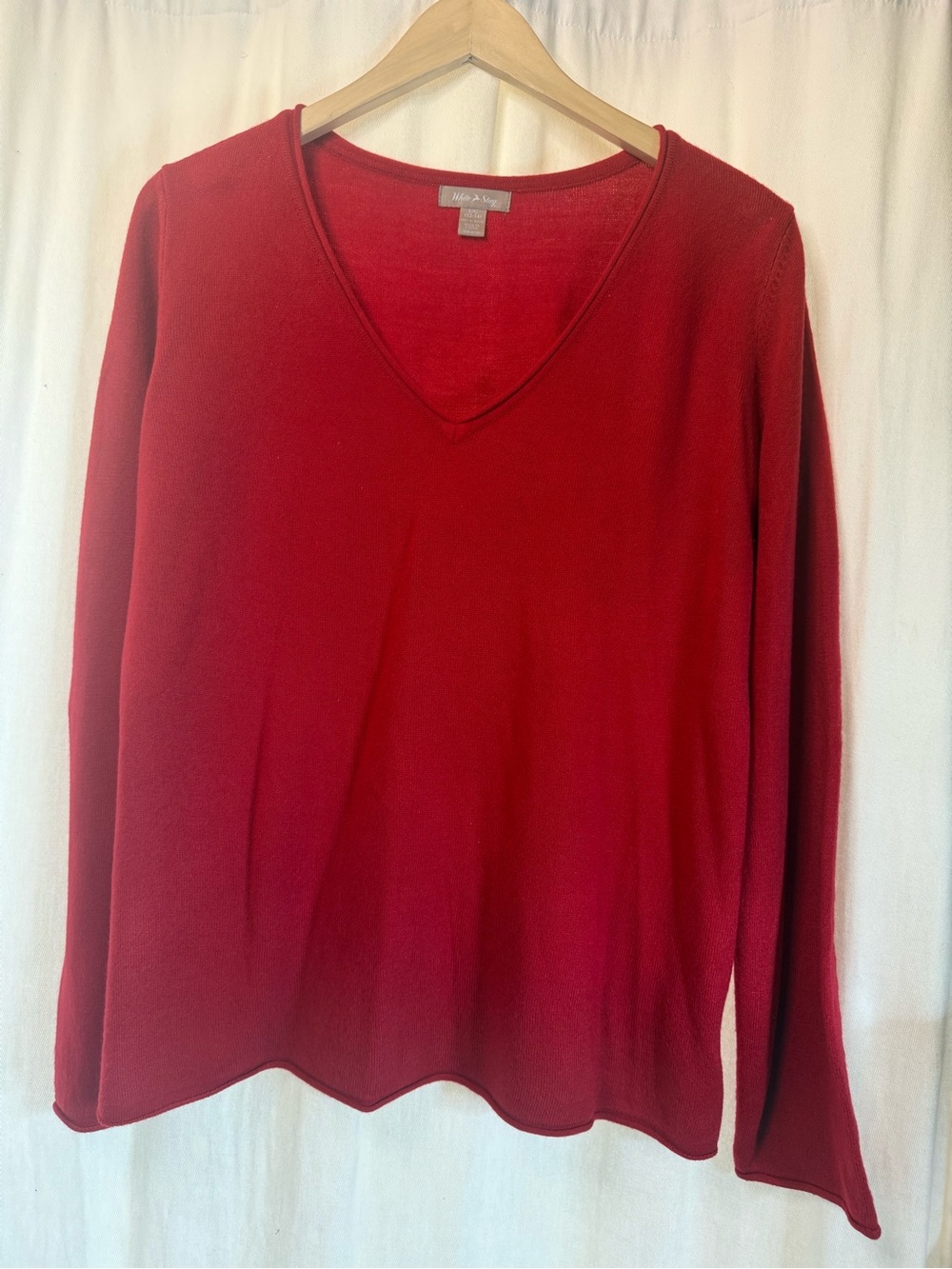 White Stag Red V-Neck Sweater